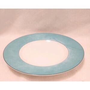 Kate Spade LENOX Rutherford Circle Turquoise 9.25" Salad Plate Blue White Luxury